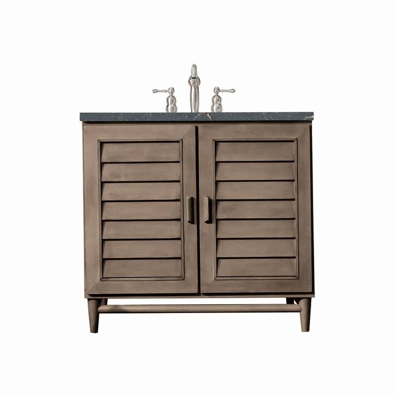 James Martin Vanities 620-V36-3PBL Portland 36" Single Basin Wood - Whitewashed Walnut - Walnut Finish