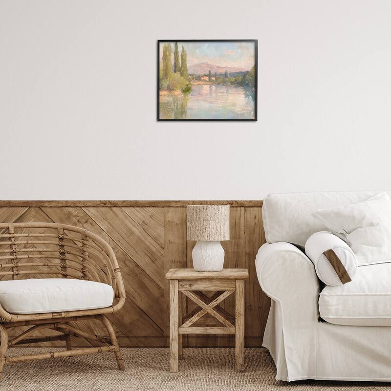 Stupell Place By The Lake Framed Giclee Art Design By Petal Prints Design
