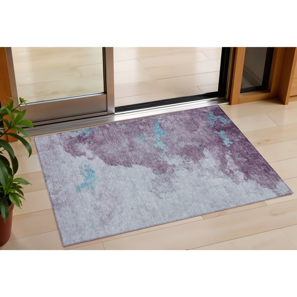 HomeRoots Abstract Transitional Rectangle Outdoor Rug