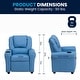preview thumbnail 122 of 189, Contemporary Kids Recliner with Cup Holder and Headrest - 24"W x 21.5" - 36.5"D x 27"H