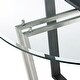preview thumbnail 9 of 18, Devi 48 inch Glass and Black Steel Round Dining Table