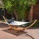 preview thumbnail 17 of 31, Richardson Outdoor Modern Hammock by Christopher Knight Home - 400 lb limit