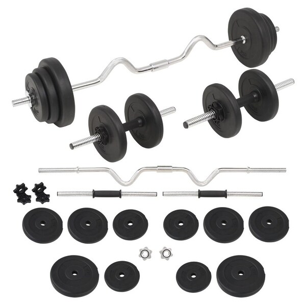 Vidaxl barbell online dumbbell set