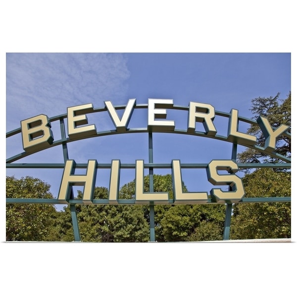 "Close-up of the Beverly Hills sign, California" Poster Print