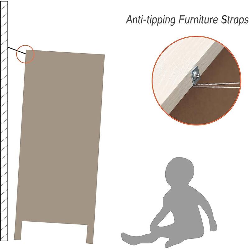 WAMPAT Drawer TV Stand set for ups to 85 inch TV with Sliding Barn Door - 1 Pack