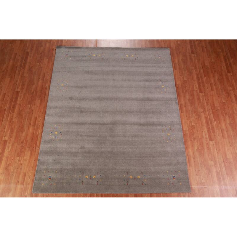Tribal Gabbeh Indian Area Rug Handmade Bedroom Wool Carpet - 8'0" x 9'10"