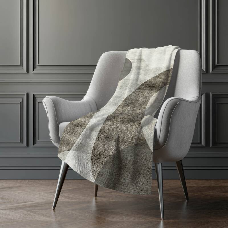 Premium Machine Washable Casual Contemporary Sherpa Throw Blanket