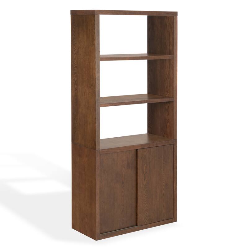 SAFAVIEH Couture Elanna Wood 4-Shelf Bookcase - 43"W x 15"D x 76"H