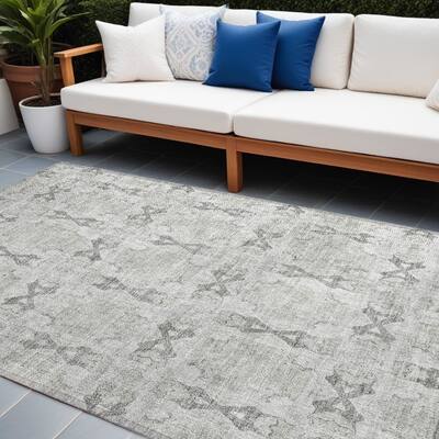 Lana Garden-Inspired Weather Resistant Timeless Fusion Outdoor Rug