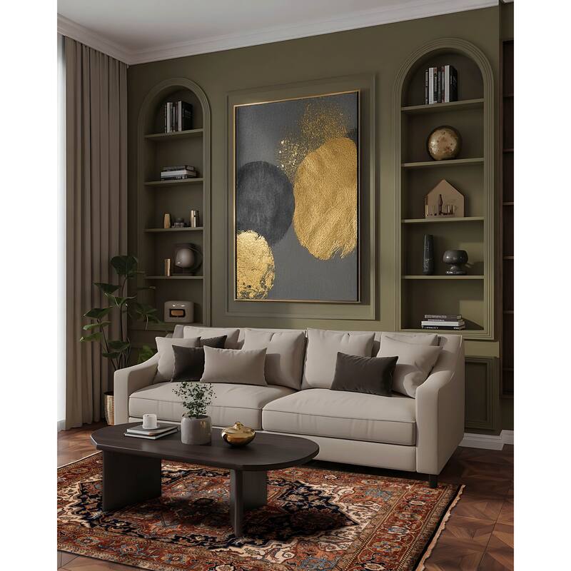 ECARPETGALLERY Hand-knotted Jules Sultane Dark Navy Wool Rug - 7'11 x 9'9