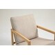 preview thumbnail 4 of 8, Rubberwood Glider Chair with Khaki Upholstery and Deep Cushions