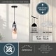 preview thumbnail 4 of 6, Milano Mini Pendant Ceiling Light Black and White Glass - 4.25-in. W x 15.25-in. H x 4.25-in. D