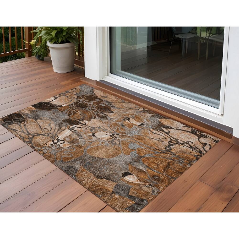 Alrira Artistic Abstract Weather Resistant Versatile Elegance Outdoor Rug
