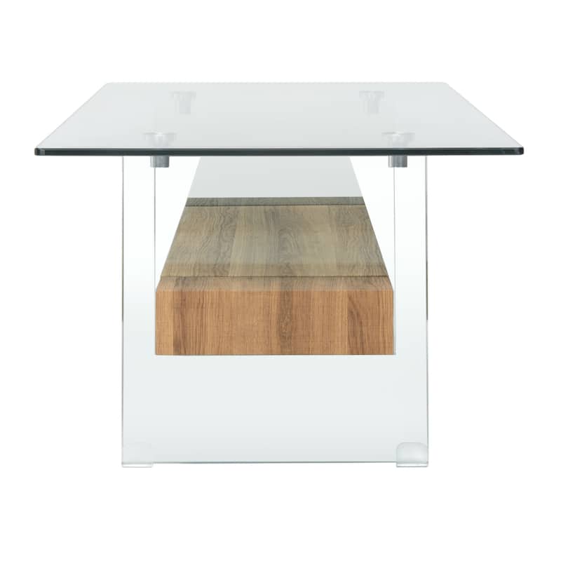 SAFAVIEH Kayley Modern Glass Coffee Table - 43.3" x 23.6" x 16.5"
