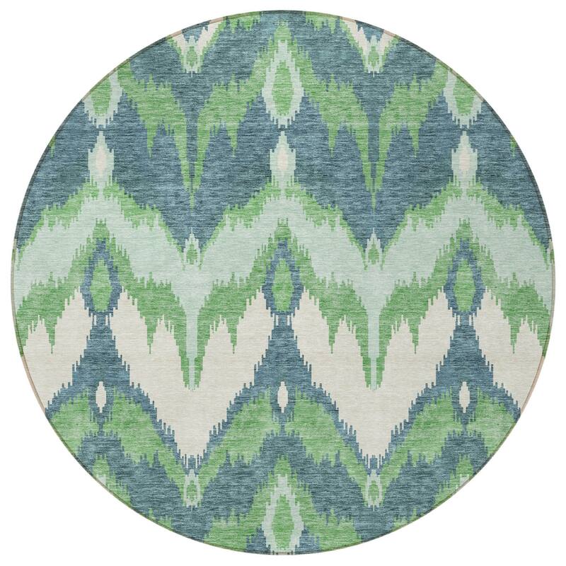 HomeRoots Ikat Transitional Rectangle Outdoor Rug
