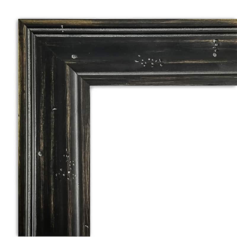 Amanti Art Rustic Pine Black Narrow Framed Magnetic Board