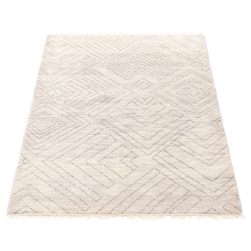 ECARPETGALLERY Hand-knotted Mystique Grey Wool Rug - 4'0 x 6'0
