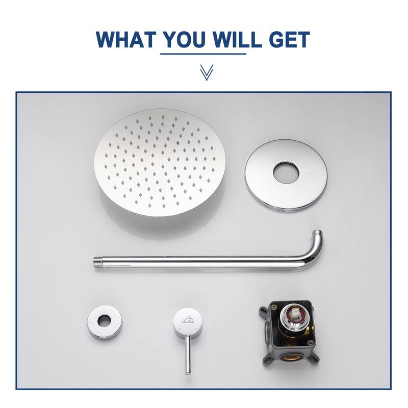 Round Single Functions Wall Mount Shower Faucet