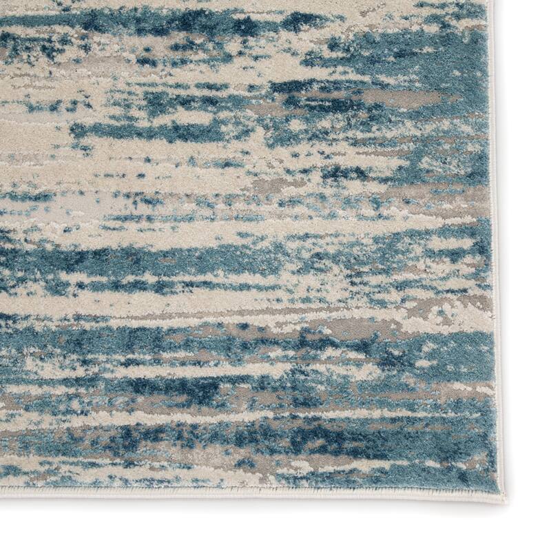 Porch & Den Kittiwake Ivory/Blue Abstract Area Rug