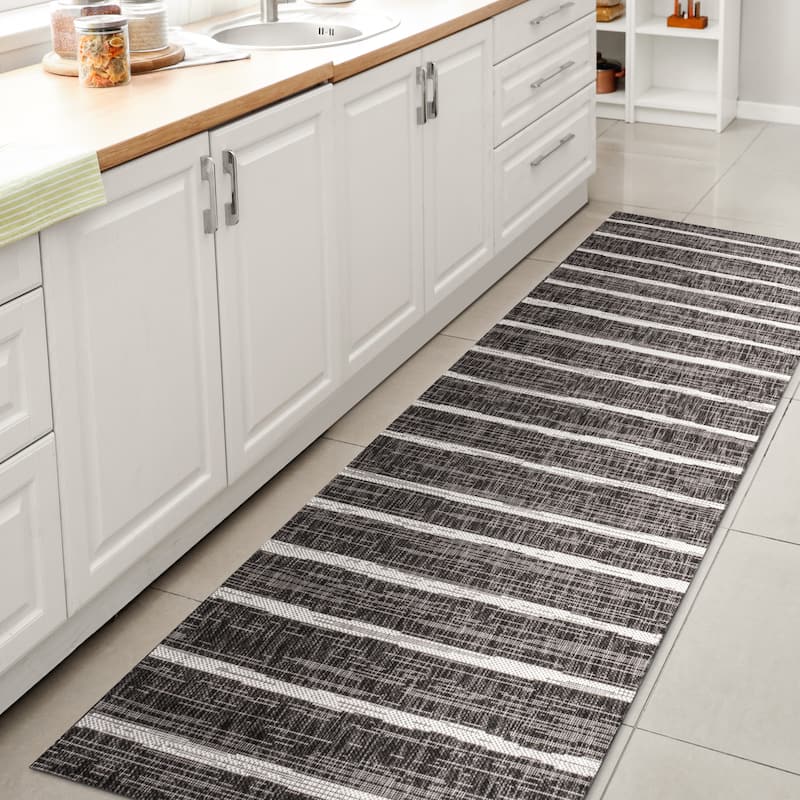 JONATHAN Y Andratx Berber Stripe Indoor/Outdoor Area Rug