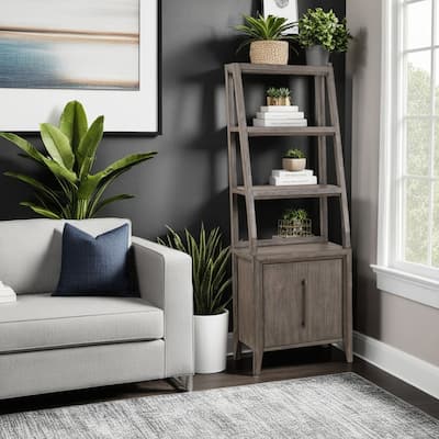 Bridgevine Home Avana Universal Bookshelf Pier, No Assembly Required, Smokey Greige Finish