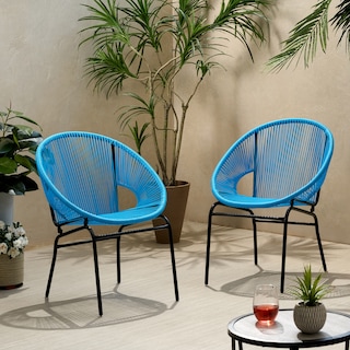 Nusa Outdoor Modern Rattan Club Chair (Set of 2) by Christopher Knight Home