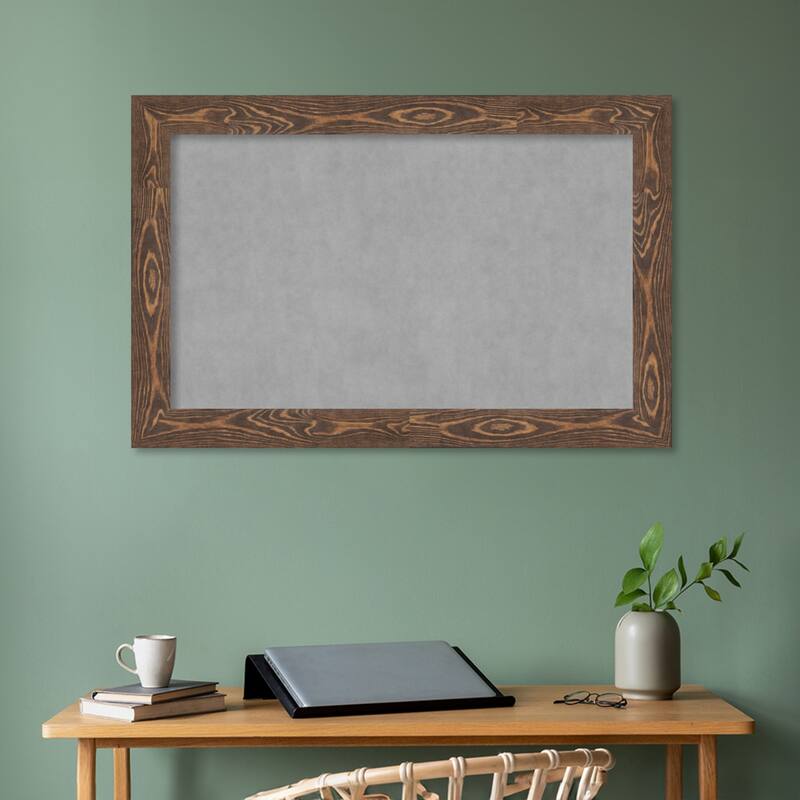 Amanti Art Bridge Brown Framed Magnetic Board