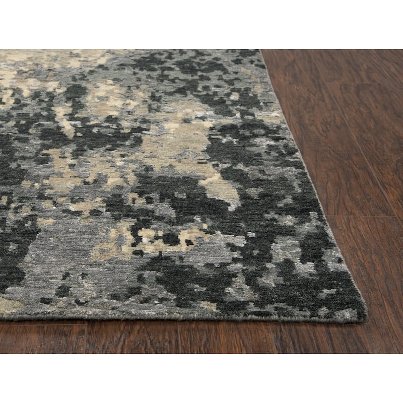 Alora Decor Noble Abstract Hand-knotted Wool Blend Rug