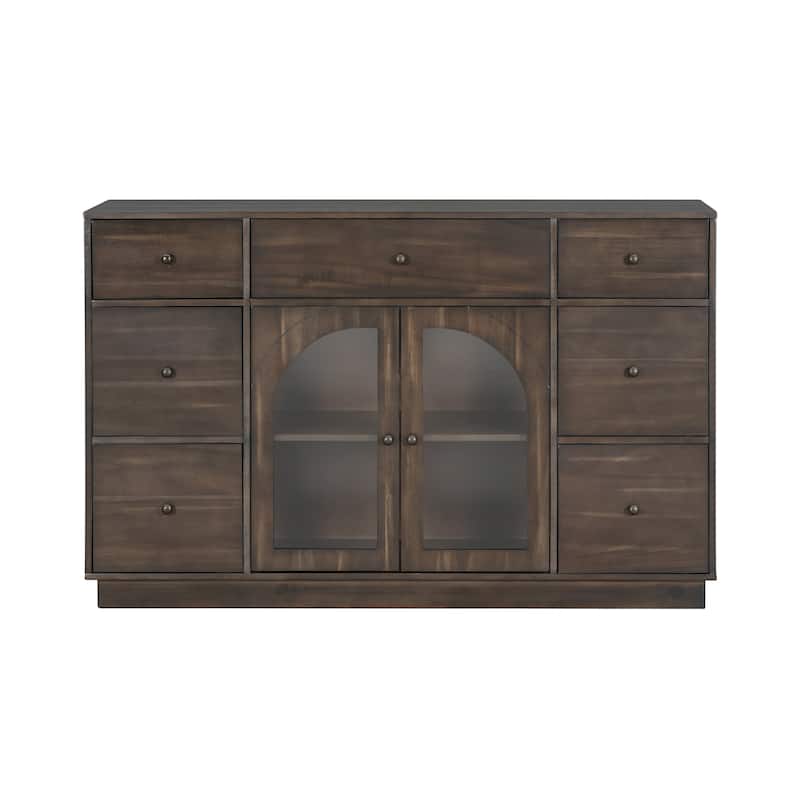 Christopher Knight Home - Arlo Cabinet with Storage for Living and Dining Room Entrance, Large Size with 2 Doors and 7 Drawers