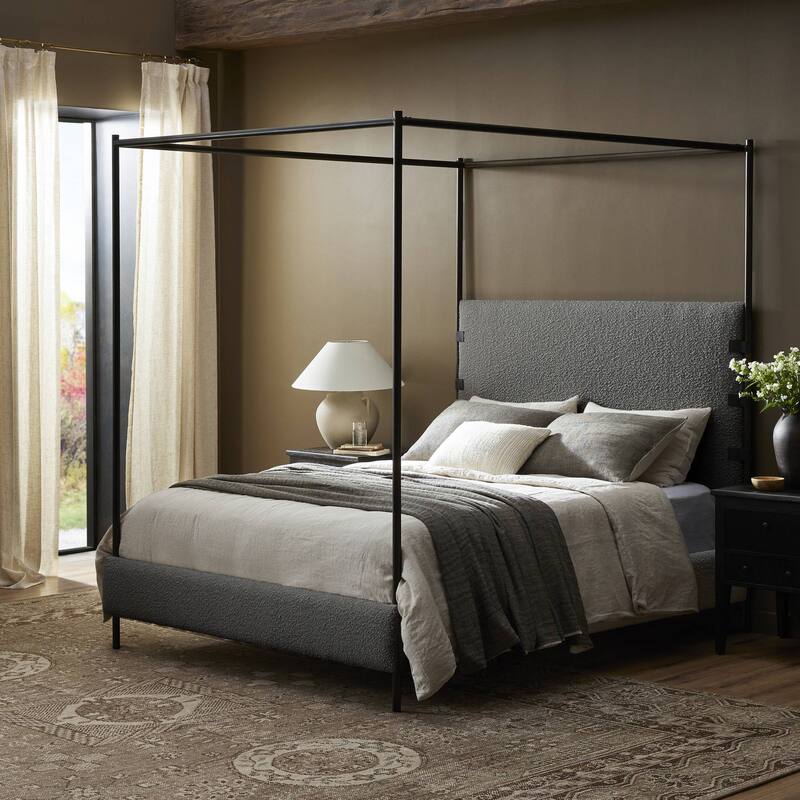 Cooper Canopy Bed-Knoll Charcoal-Queen