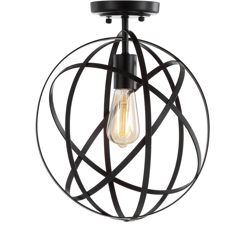 Alba 13" Metal LED Flush Mount, Oil Rubbed Bronze by JONATHAN Y