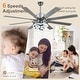 preview thumbnail 12 of 34, Bella Depot 72" Gold Large Ceiling Fan with Light and Remote 6-Speed Gold Modern Fandelier DC Motor