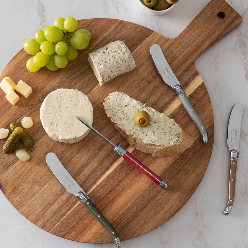 French Home 8-Piece Laguiole Spreader Set - Holly Berry