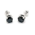 preview thumbnail 2 of 13, Prism Jewel 1/6 Ctw to 1 Ctw Round Black Diamond Solitaire Stud Earrings