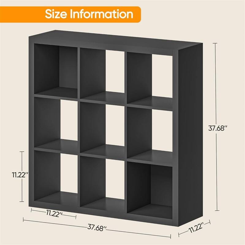 9 Cube Storage Organizer with Back Panels - 10.2"D x 37.7"W x 37.7"H