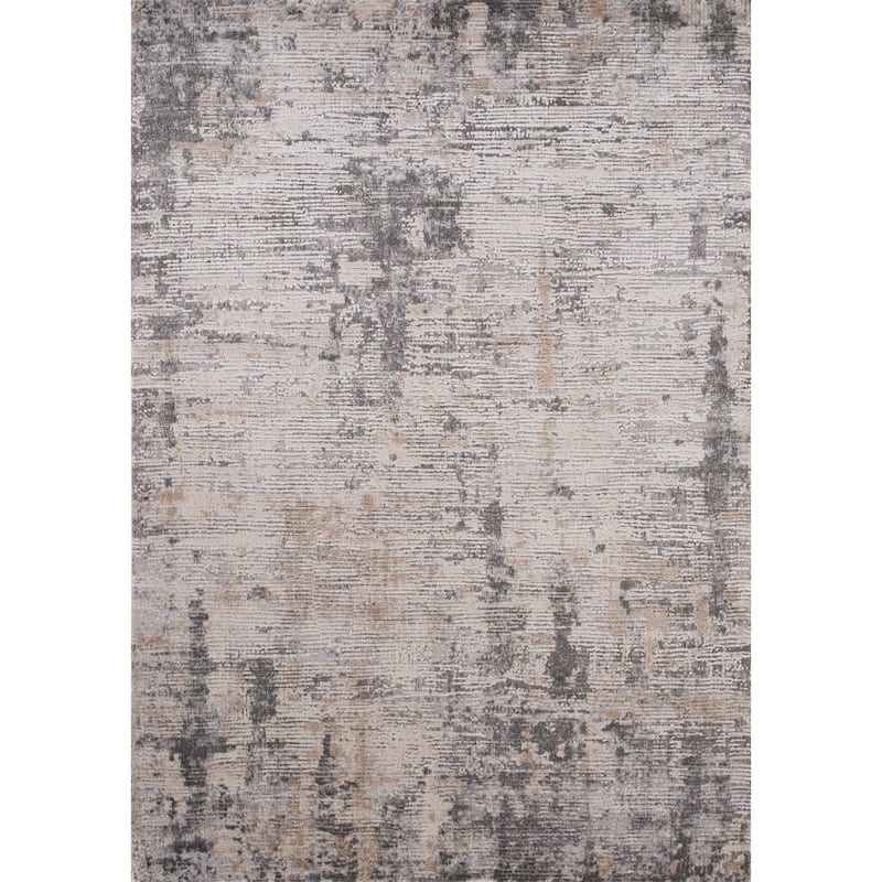 Chorus Grey Beige Concrete Jungle Rug - Rectangle: 7'10" x 10'6" - Grey