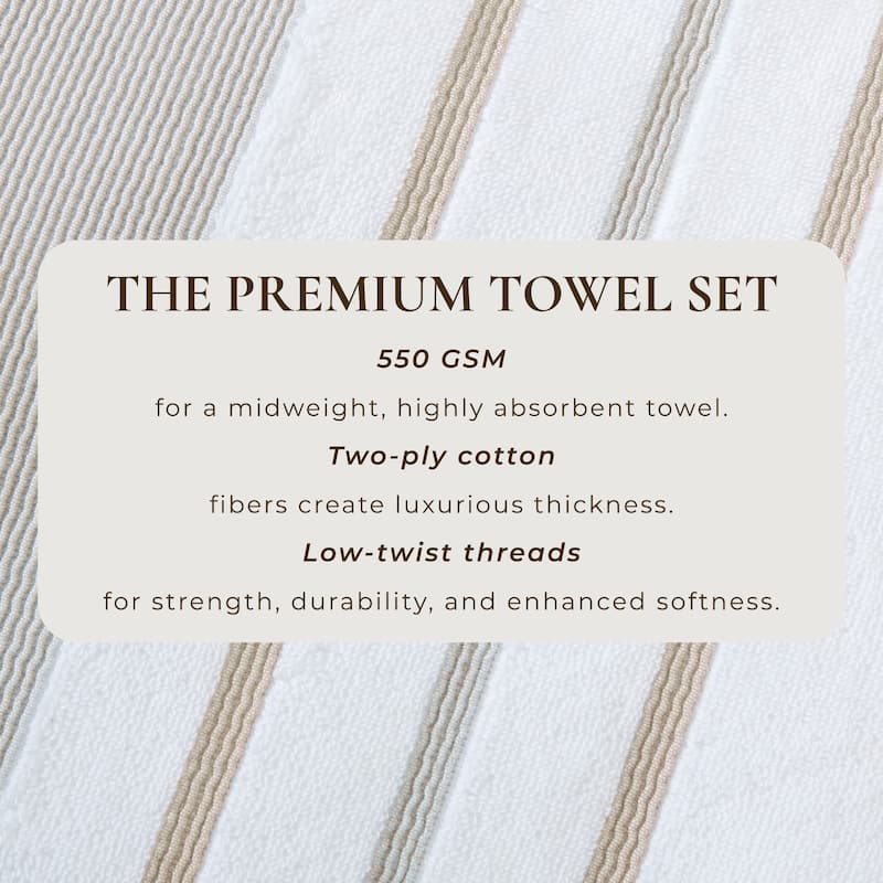 Linery & Co. Luxury Cotton Decorative Towel Set.