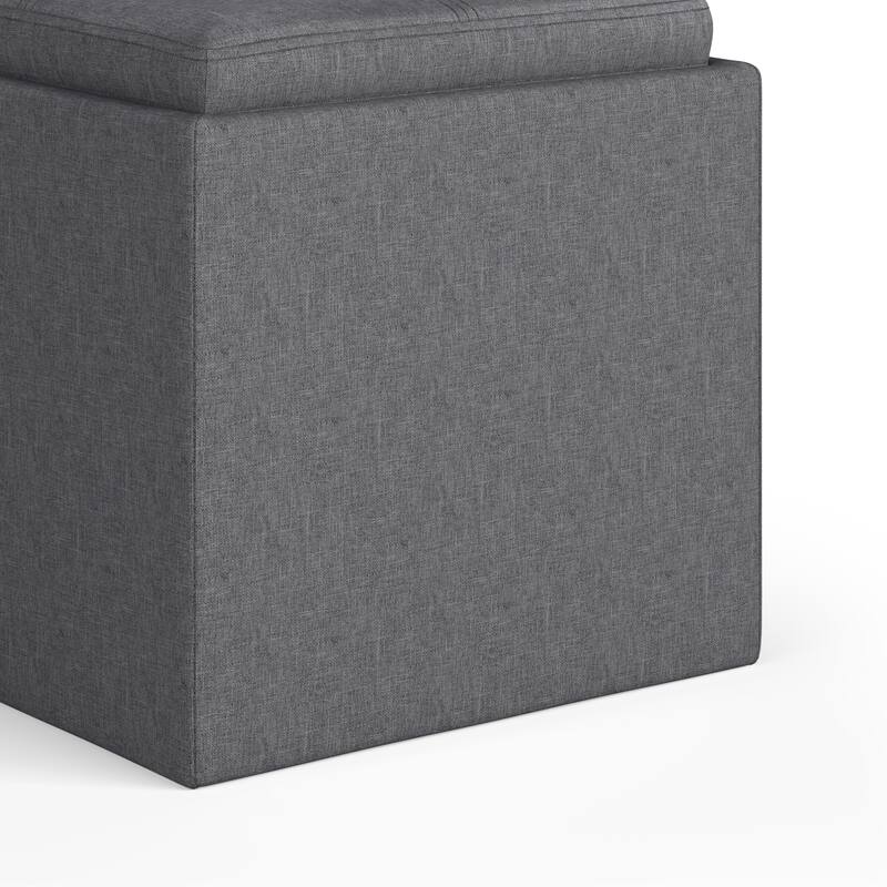 WYNDENHALL Townsend 17 inch Wide Contemporary Square Storage Ottoman