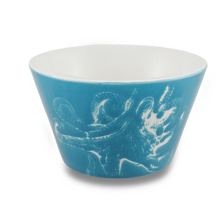 Shop 5 1 2 Inch Diameter Ocean Blue Ceramic Octopus Bowl Overstock 16751075 Each ceramic octopus vase, urn, and teapot beautifully combines form with function. overstock com