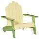 preview thumbnail 9 of 30, Outsunny Kids Pine Wood Adirondack Lounger Chair with Slat Style Backrest and Wide Seat for Age 1-4 - 20" x 19.75" x 20.75"