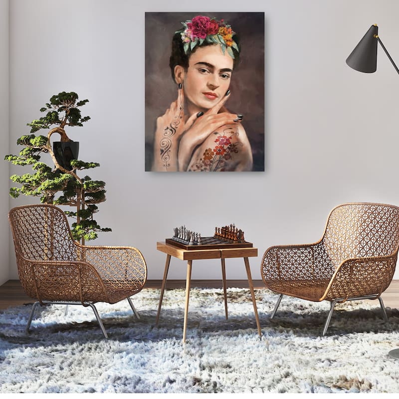 Tattooed Frida By Studio Arts Canvas Art Print