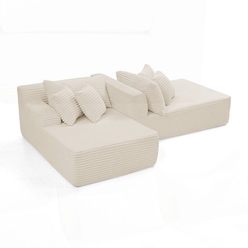 Two-seater Lazy Sofa Lounge Chair,Compressed Sofa No Assembly Required
