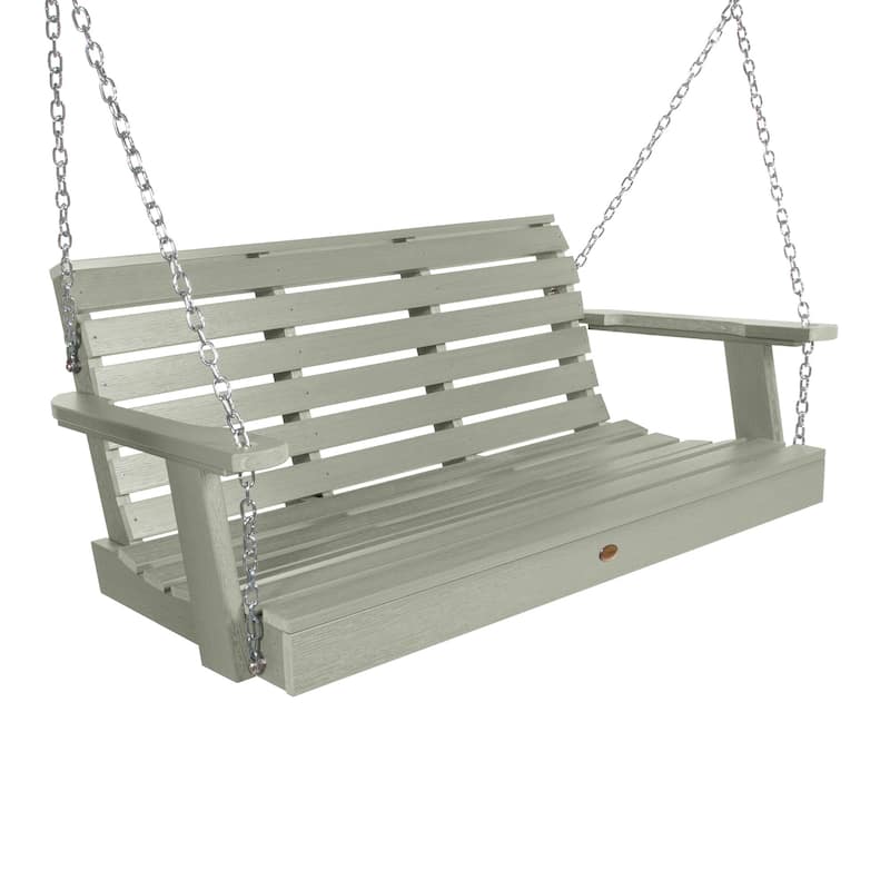 Highwood Weatherly 4-foot Eco-friendly Synthetic Wood Porch Swing - Eucalyptus