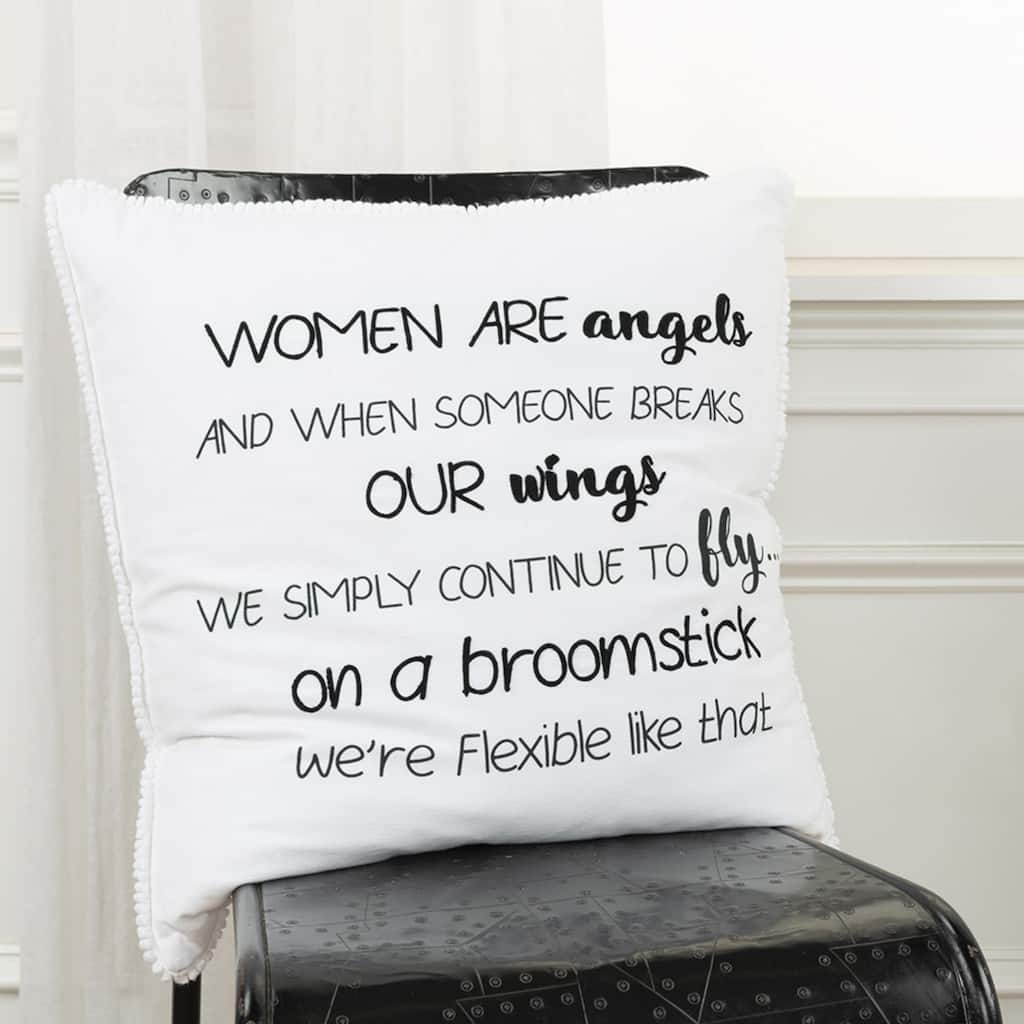 "Women are angels.." Throw Pillow
