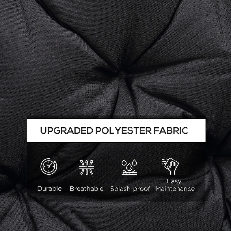 Outsunny 3 Seater Outdoor Seat Pads Bench Swing Chair Replacement Cushions Backrest for Patio Garden
