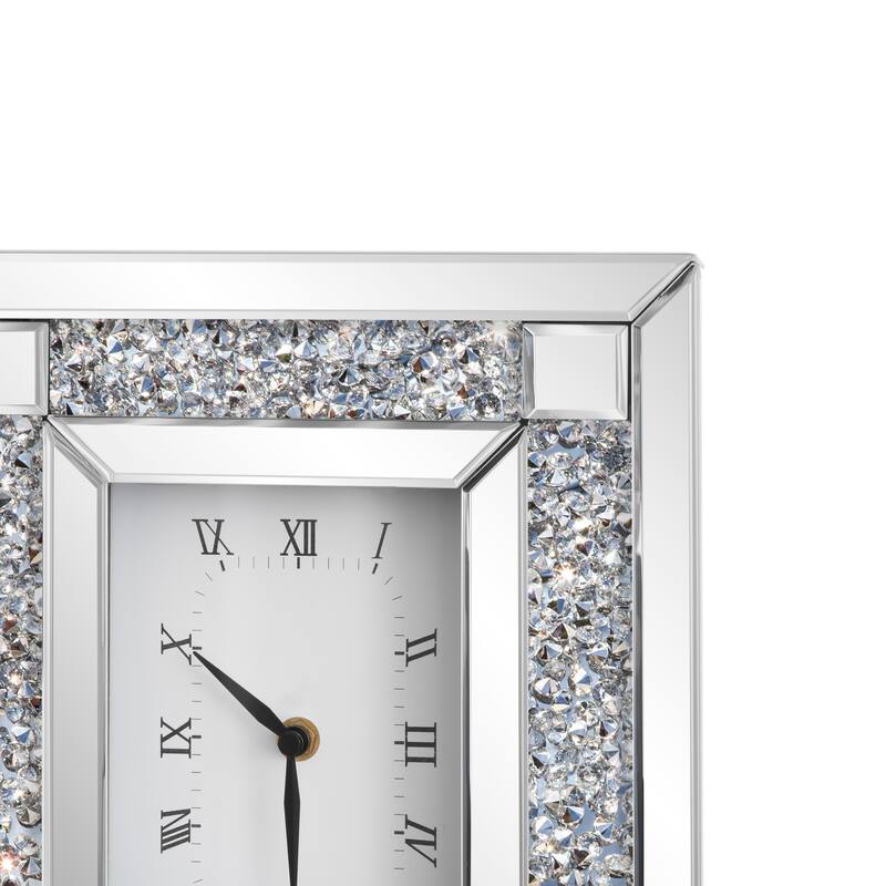 Mirrored Crushed Diamond Table Clock