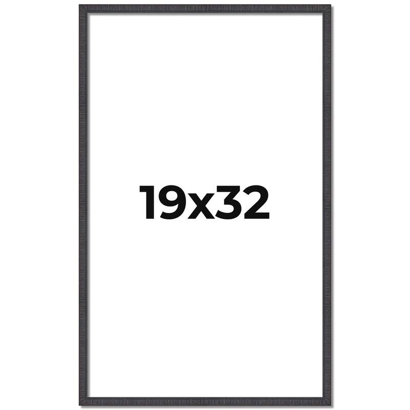 19x32 Frame Brown Solid Wood Picture Frame - Complete Modern Photo