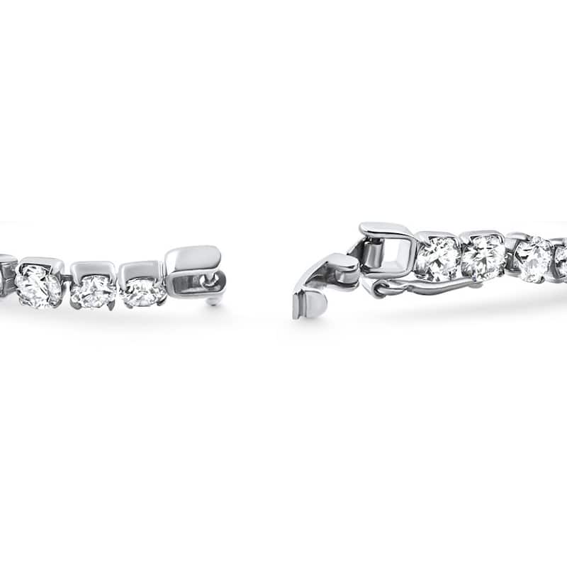 Bliss Diamond Platinum 15 3/4Ct Diamond Tennis Necklace Lab Grown 17"