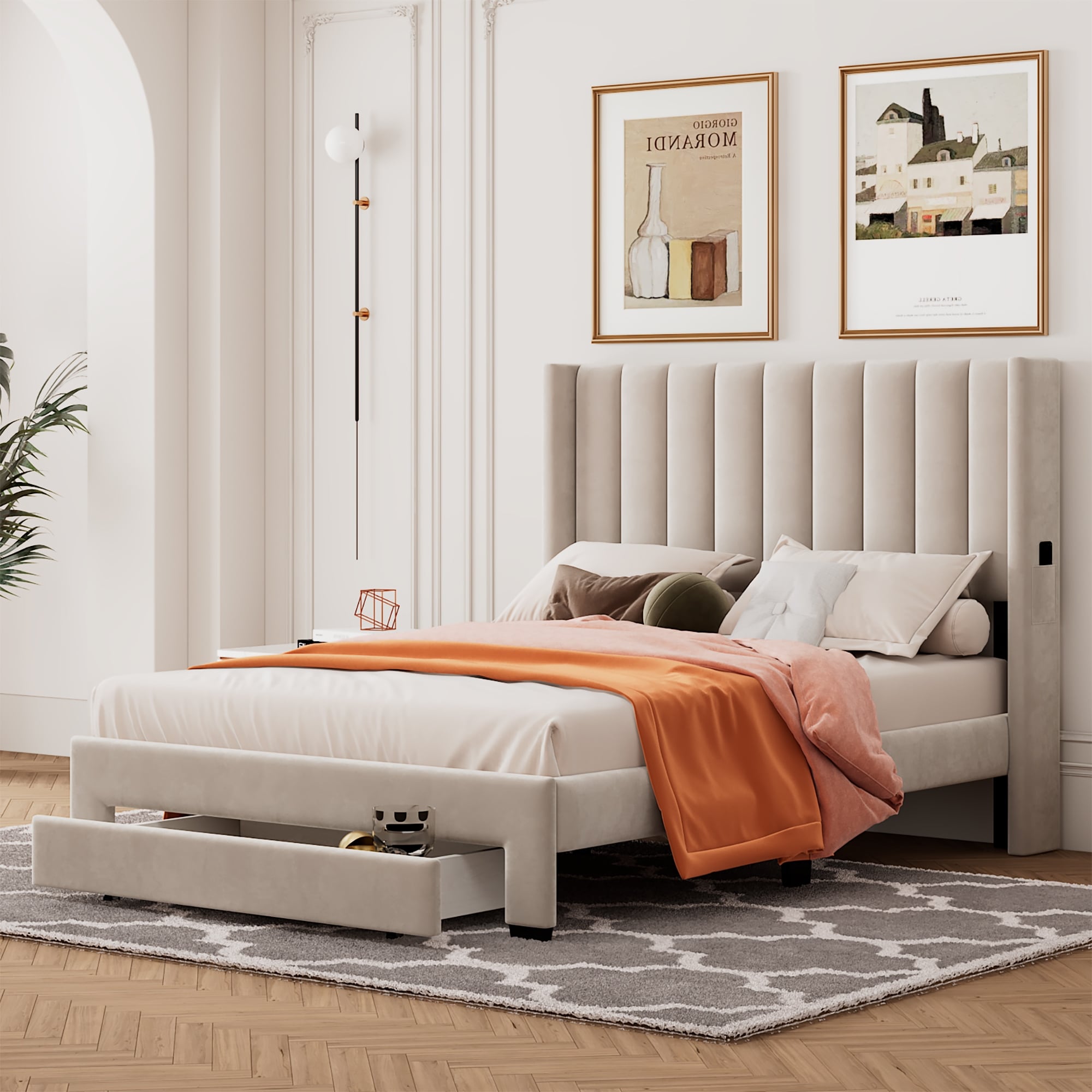 High platform bed hotsell frame with storage