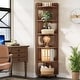 preview thumbnail 2 of 19, 6-Tier Corner Shelf, Rustic Tall Corner Bookshelf for Living Room, Bedroom, Office